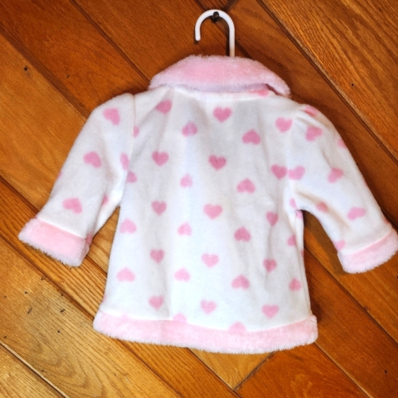 Young Hearts vintage 1993 baby pink faux fur lined hearts jacket - Picture 6 of 9